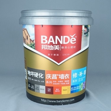 20 litros Gray Plastic Paint Bucket With derramam o bico e a tampa