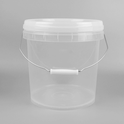 10L personalizou Toy Buckets Plastic Beach Pails plástico claro com tampas