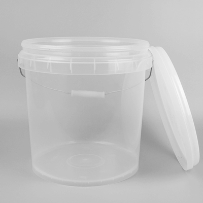 10L personalizou Toy Buckets Plastic Beach Pails plástico claro com tampas
