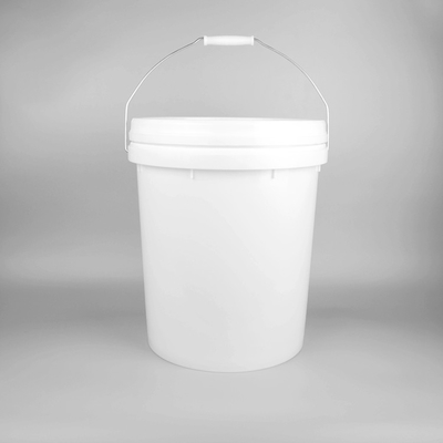 Cubeta plástica vazia redonda branca da pintura de 20 litros para a pintura