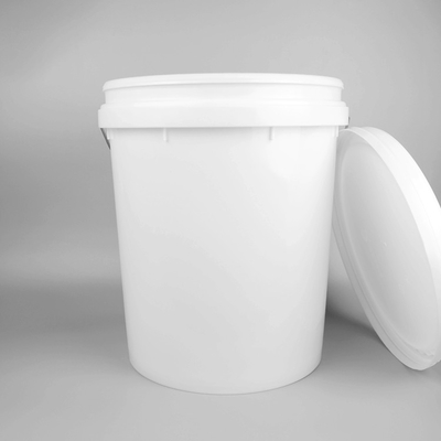 Cubeta plástica vazia redonda branca da pintura de 20 litros para a pintura