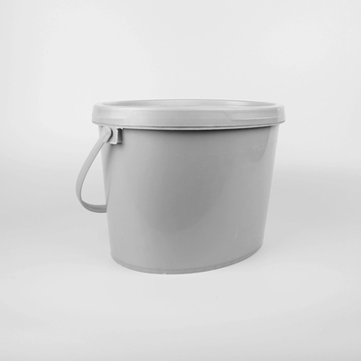 Cubeta plástica oval do armazenamento de PP/HDPE com IML/impressão térmica de transferência/tela