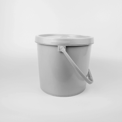 ISO9001 certificou a cubeta plástica oval cubeta plástica Gray Color de 10 litros