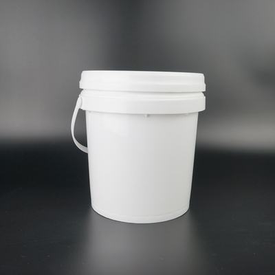 Produto comestível plástico redondo branco do produto químico/da cubeta de 1 galão com tampas